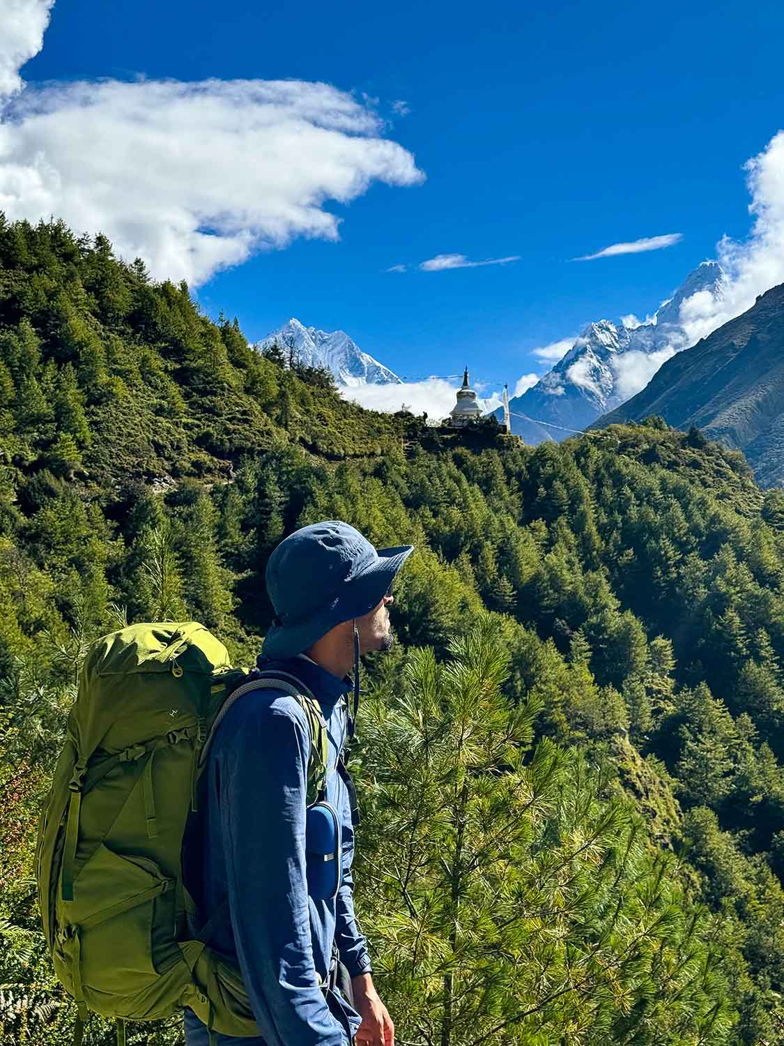 Vimal Kumar Thapa with binoculars in the field